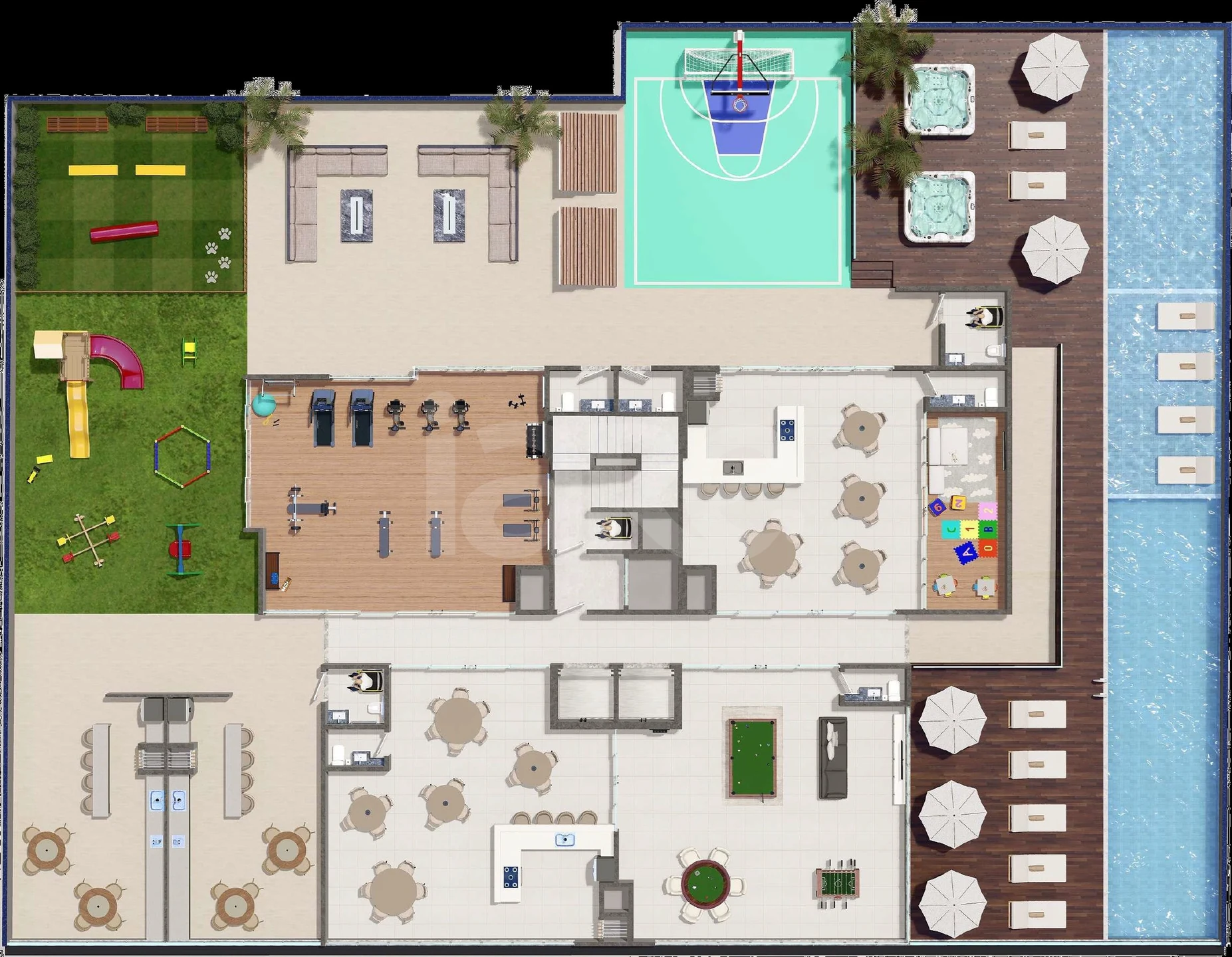 Planta — Pavimento lazer