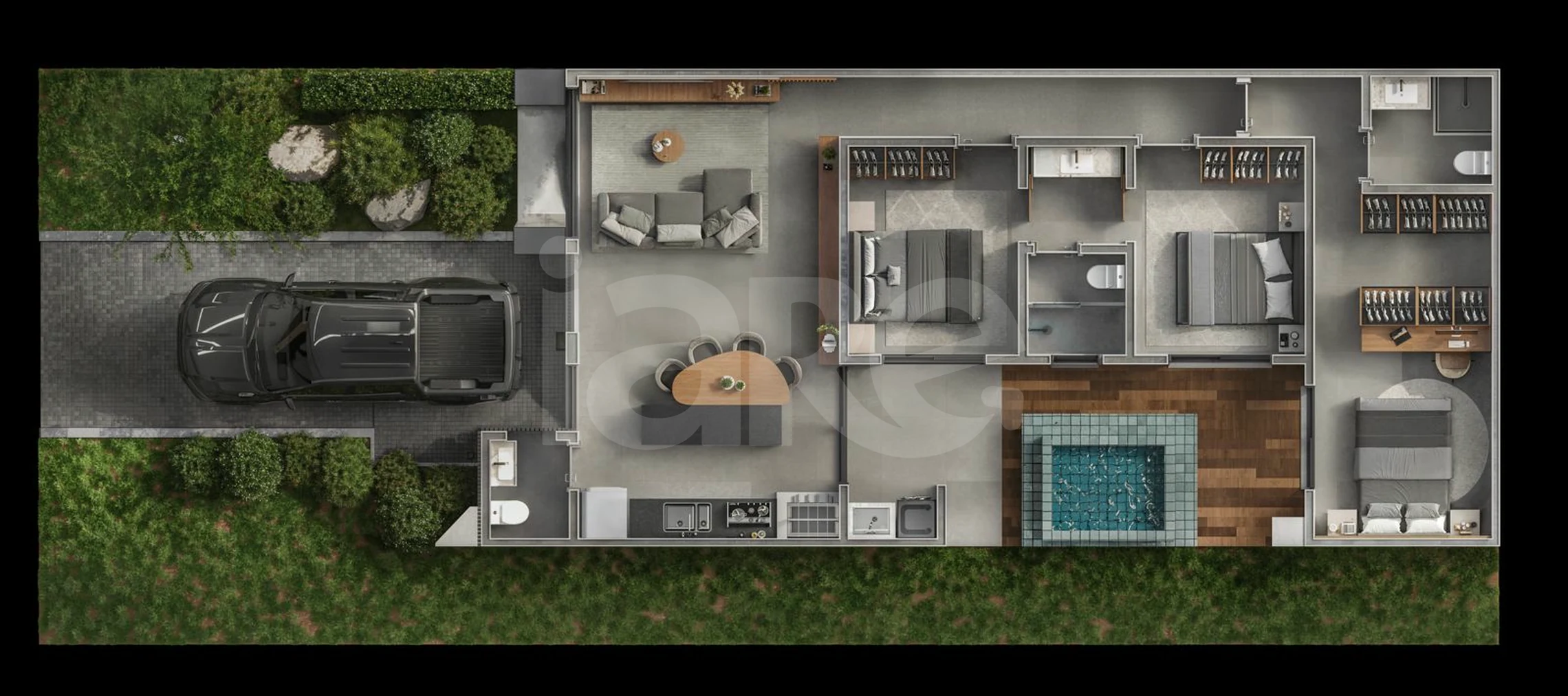 Planta — Casa em Condomínio 101 m²