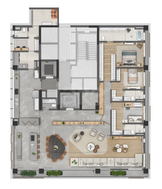 Planta — Apartamento 288,67 m²