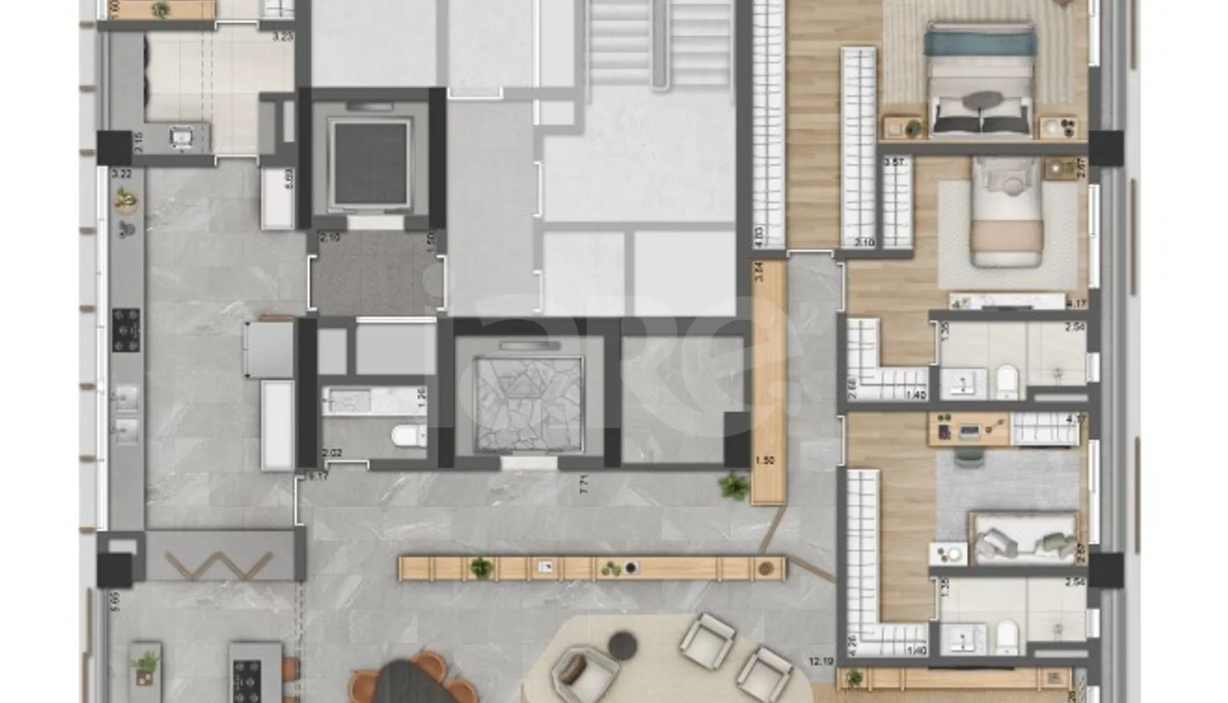 Planta — Apartamento 288,67 m²