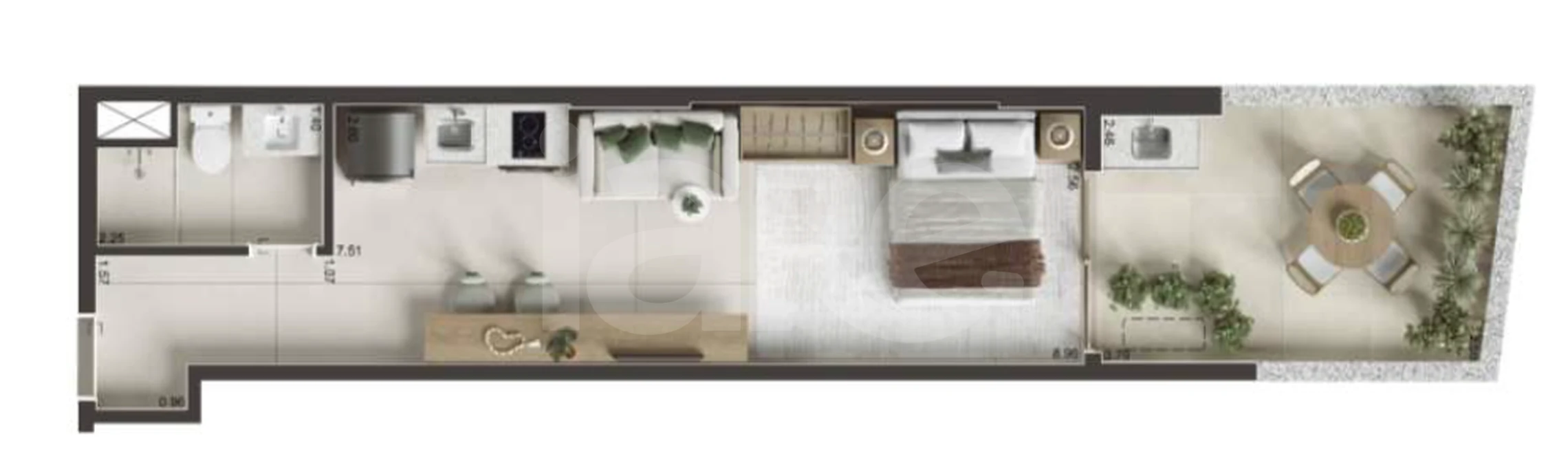 Planta — Garden 41,58 m²