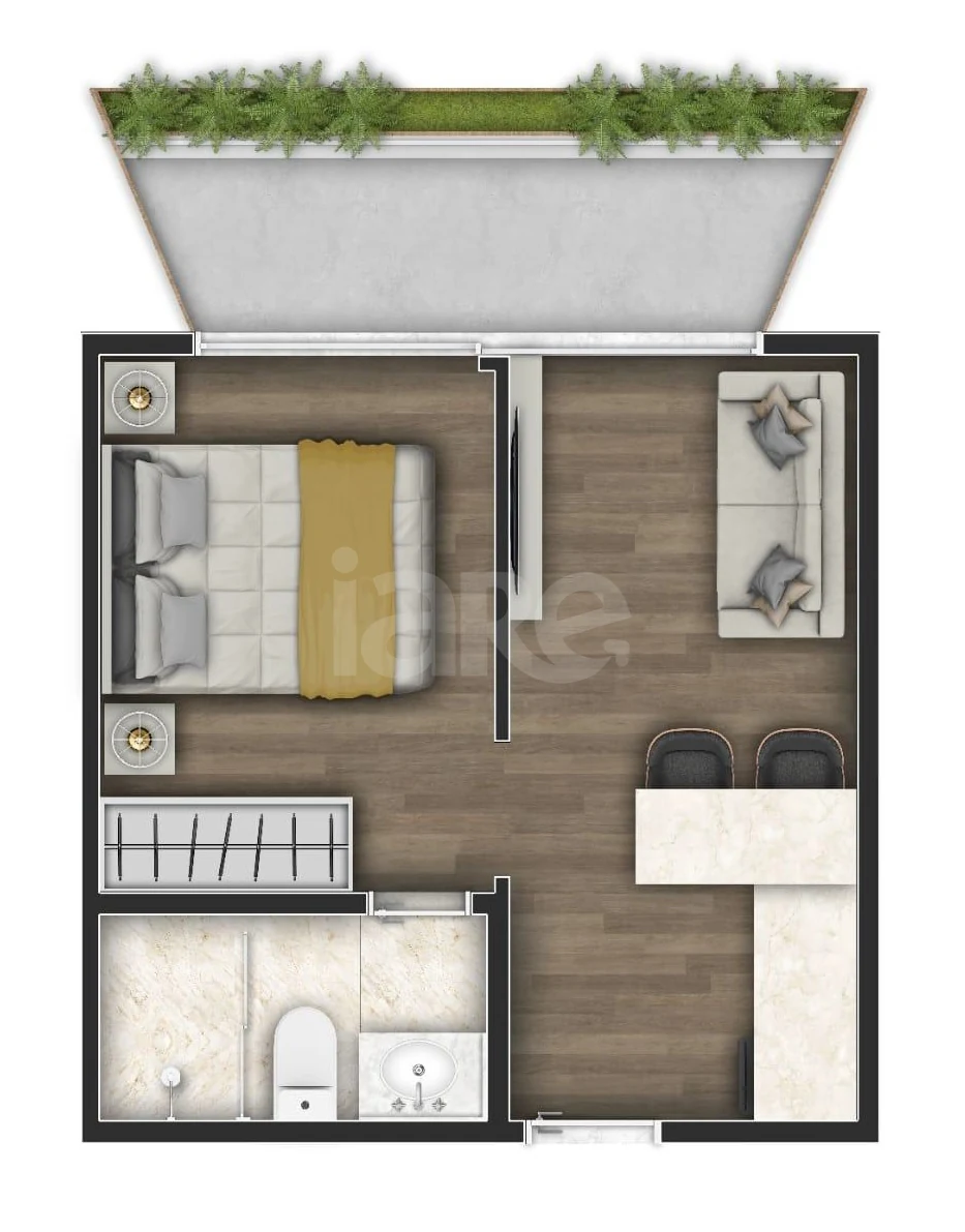 Planta — Apartamento 31,75 m²