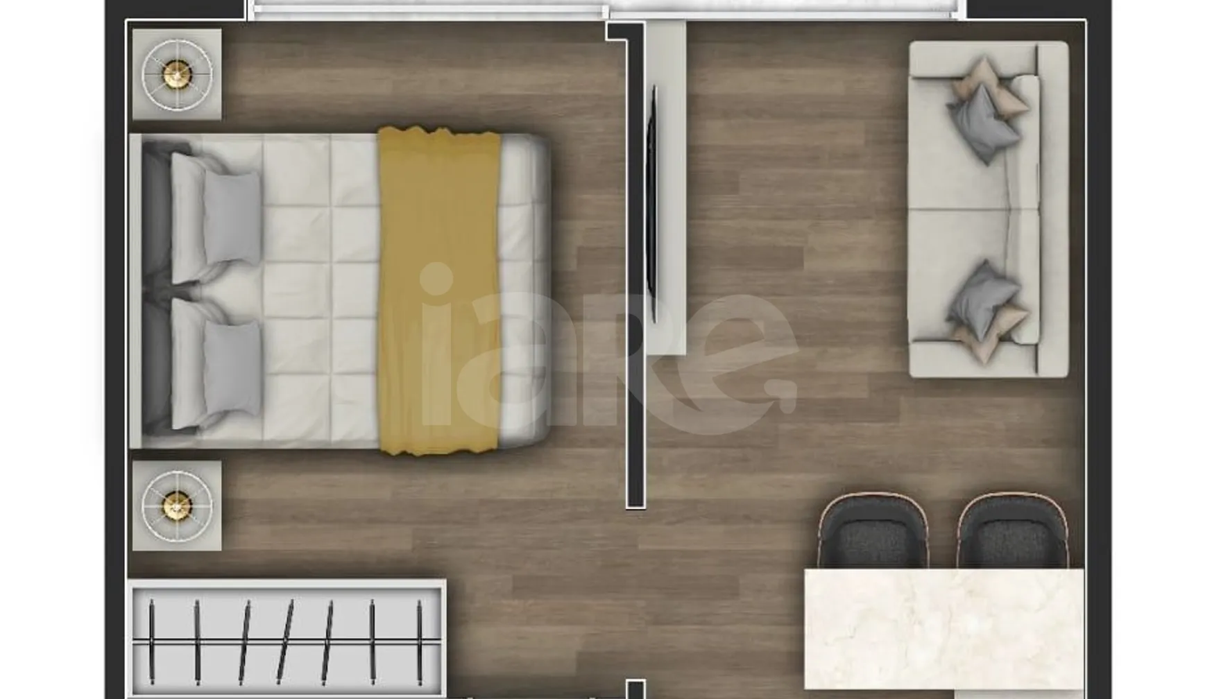 Planta — Apartamento 31,75 m²