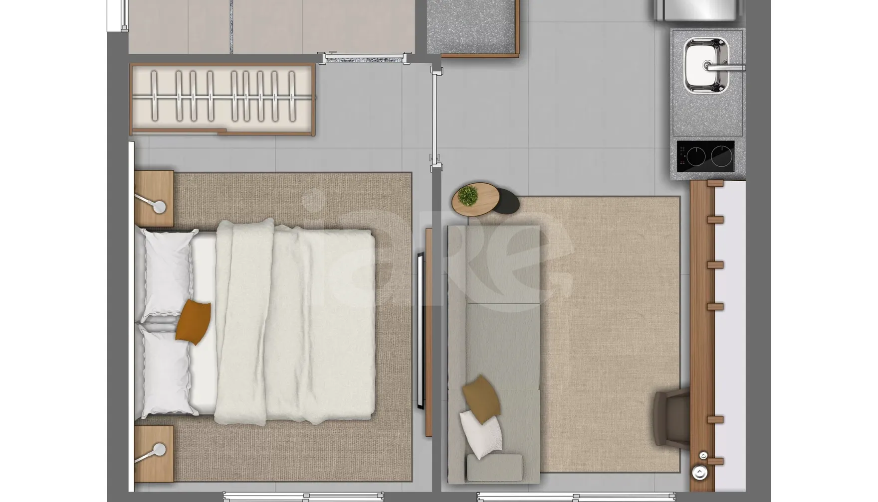 Planta — Apartamento 29,96 m²