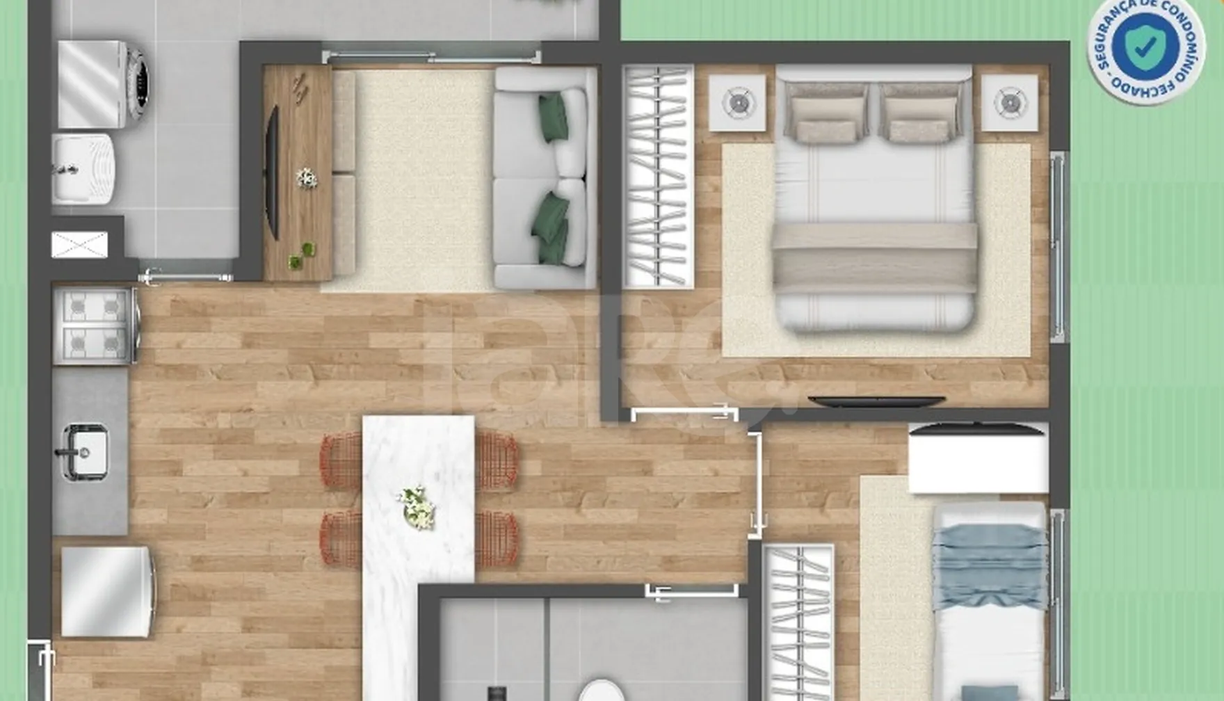 Planta — Apartamento 41,63 m²
