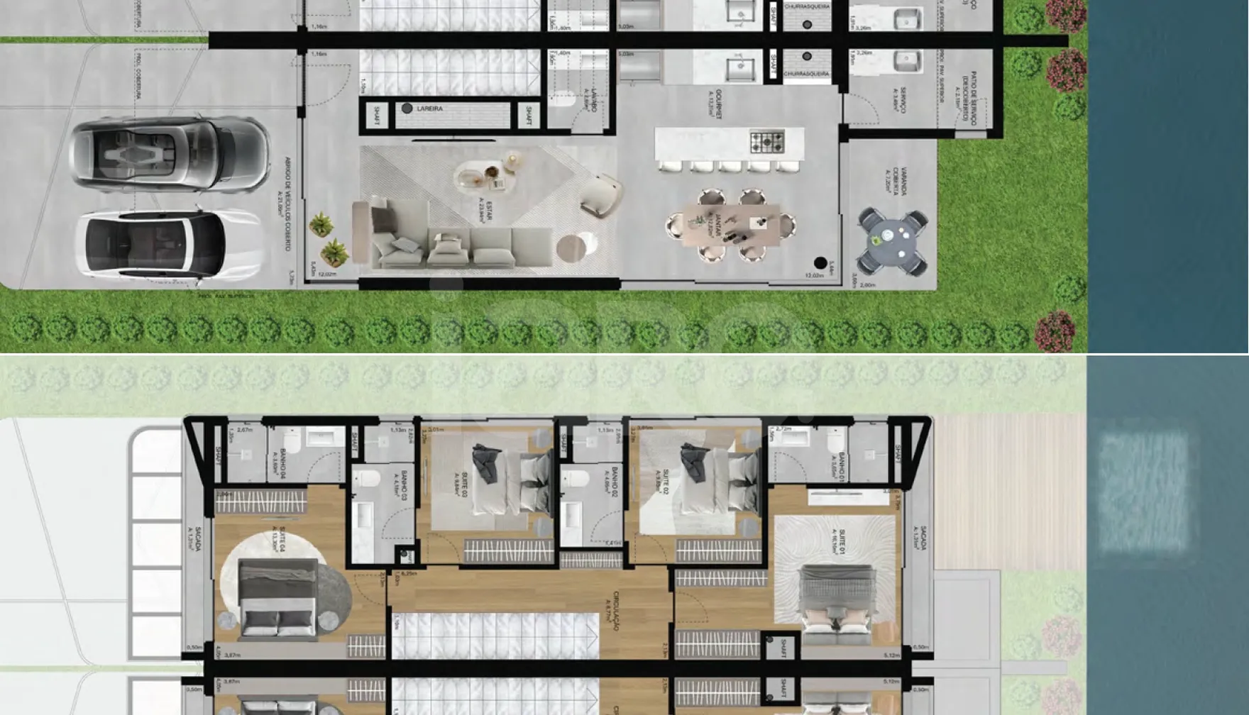 Planta — Casa em Condomínio 206,76 m²