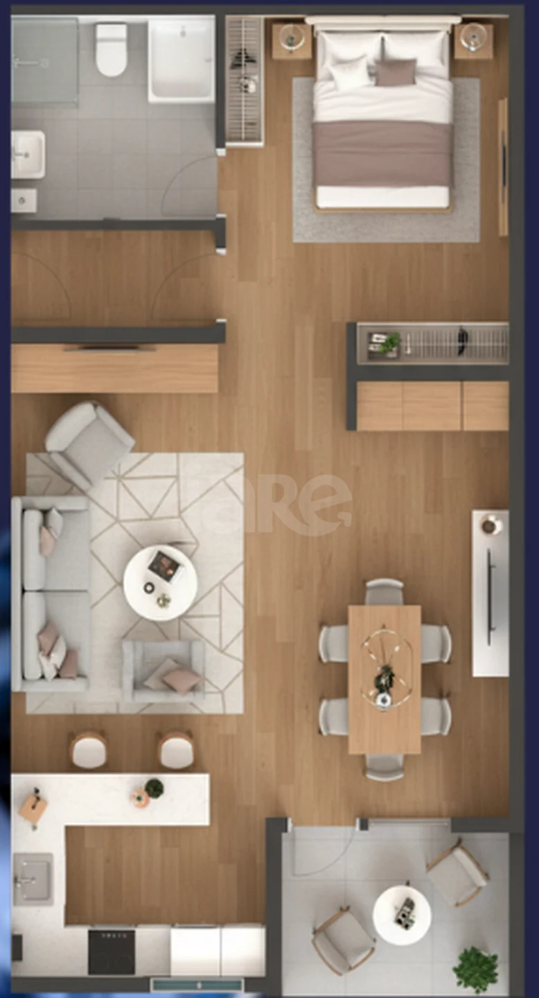 Planta — Apartamento 48,43 m²