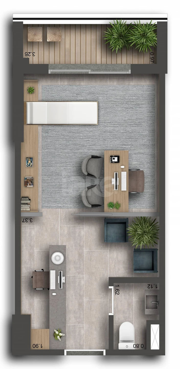 Planta — Sala 28,68 m²