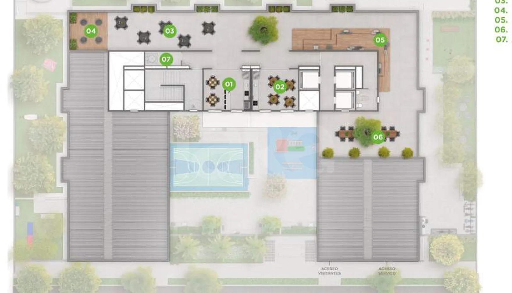 Planta — Pavimento rooftop