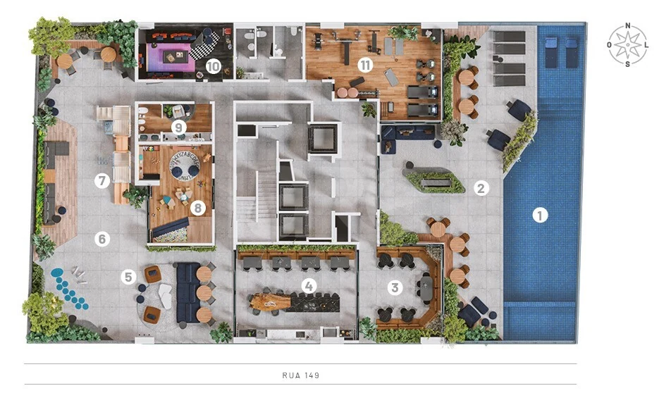 Planta — Pavimento lazer