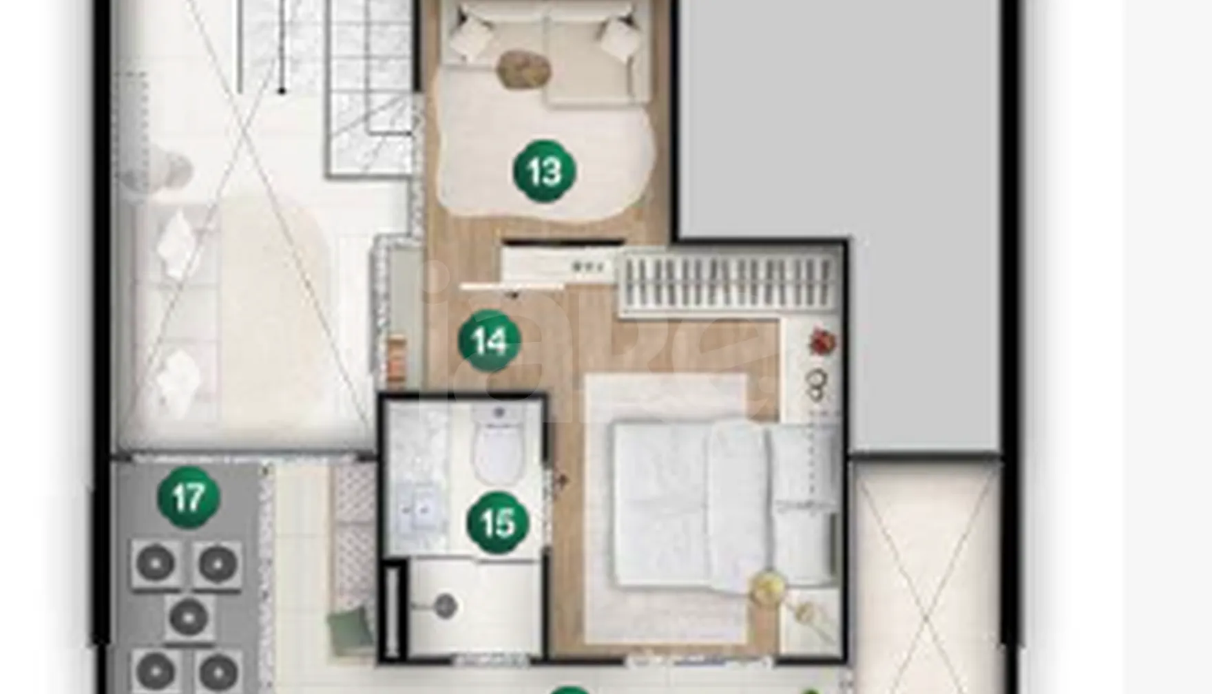 Planta — Cobertura Duplex 138,86 m²