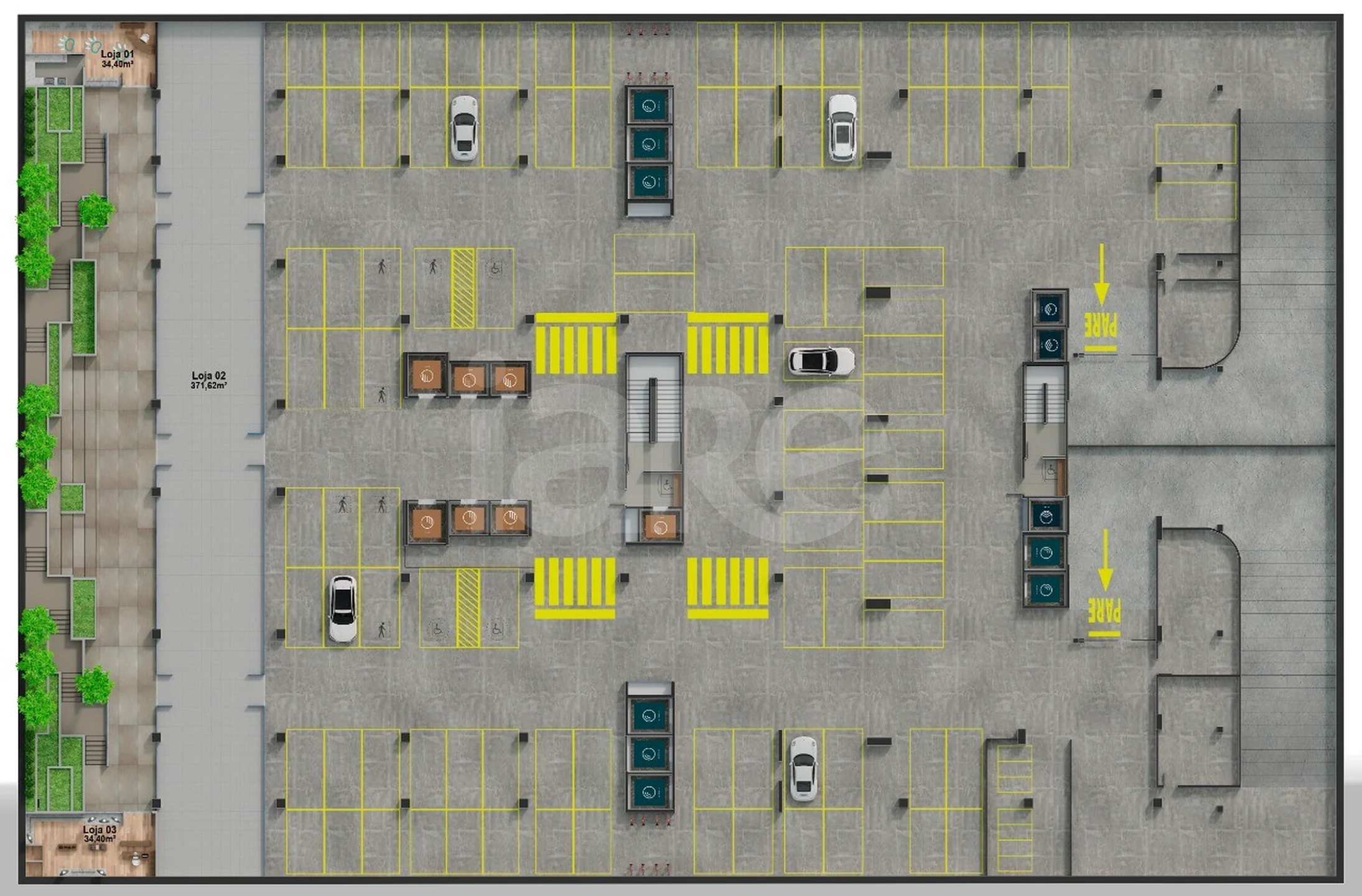 Planta — Pavimento subsolo rulo