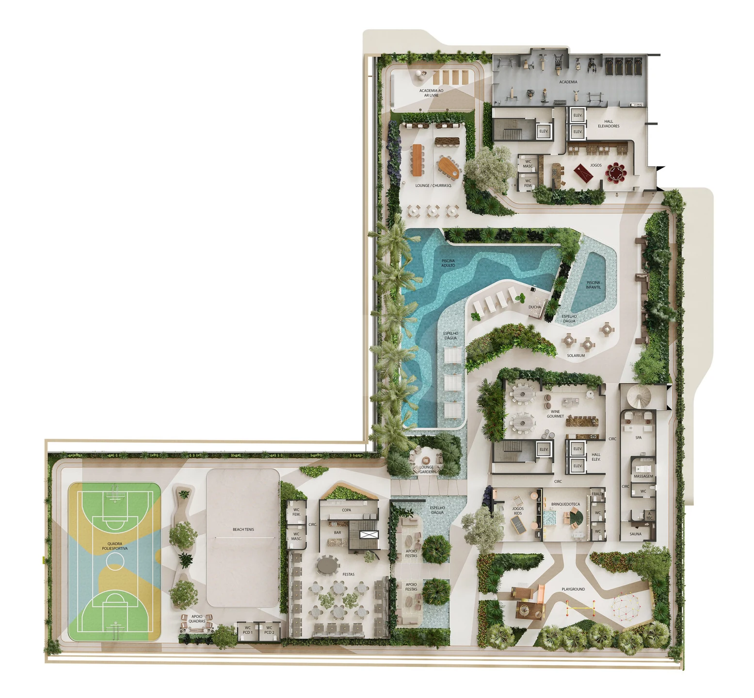 Planta — Pavimento lazer