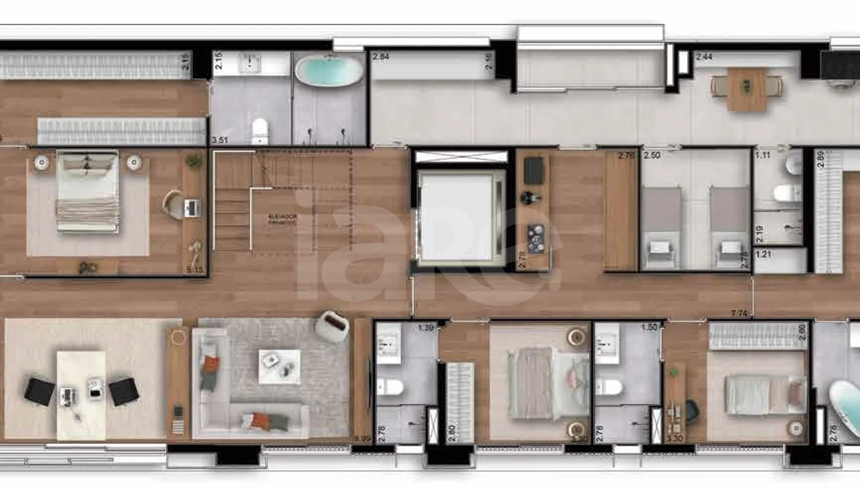 Planta — Cobertura Duplex 564,28 m²