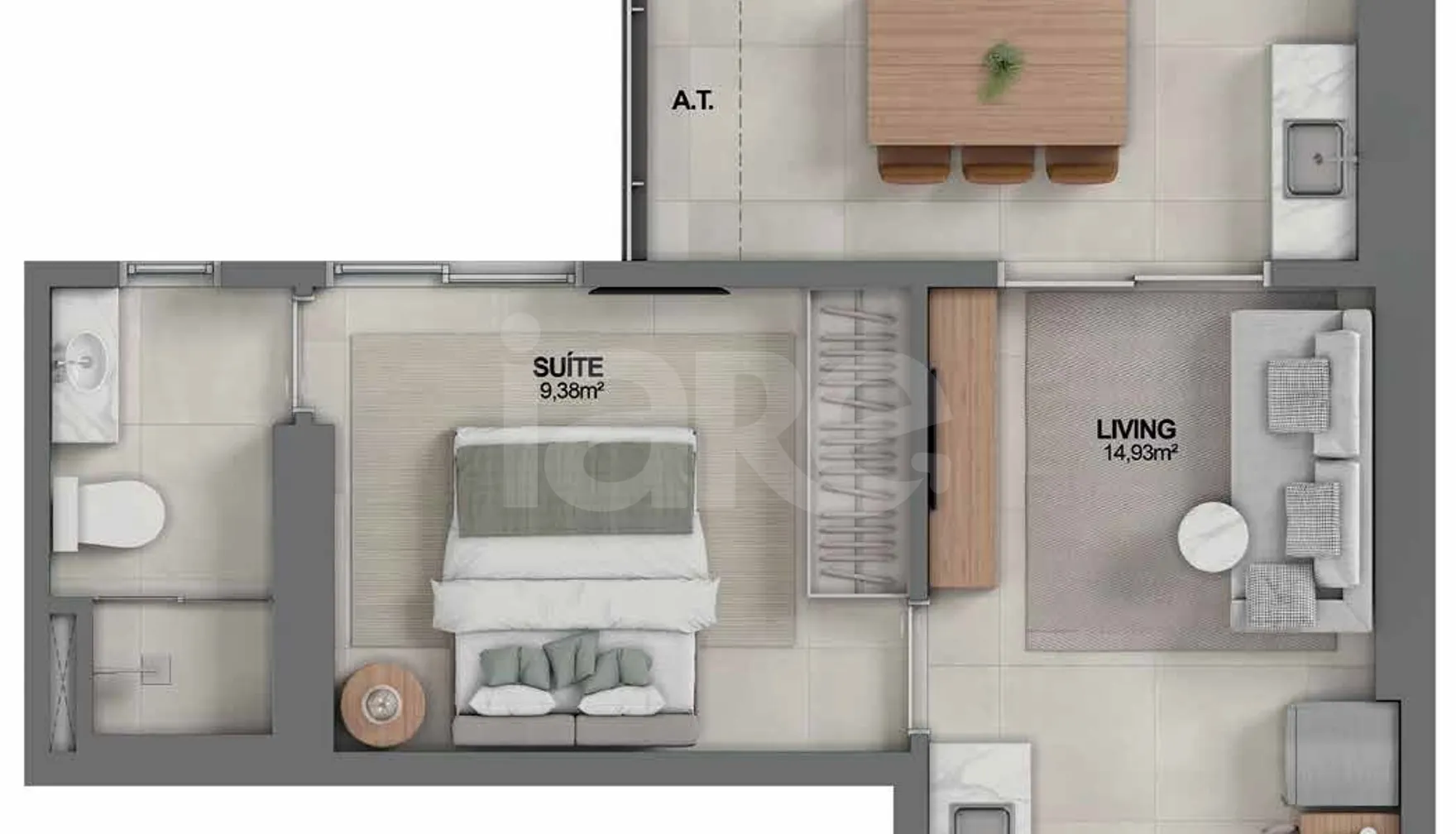 Planta — Garden 51,1 m²