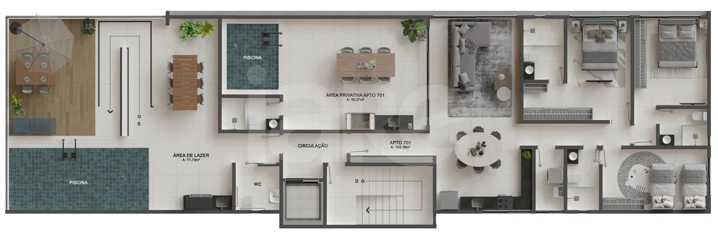 Planta — Pavimento cobertura