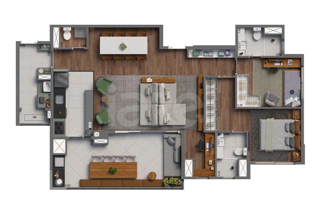 Planta — Garden 126,3 m²