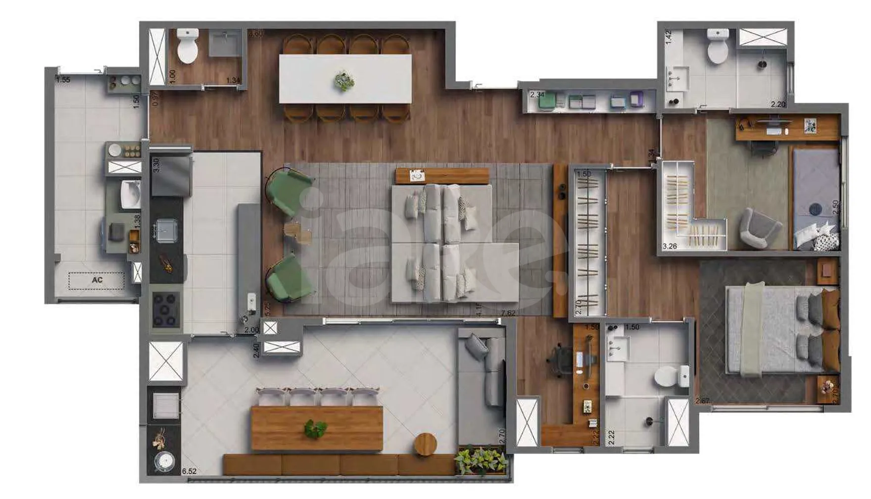 Planta — Garden 126,3 m²