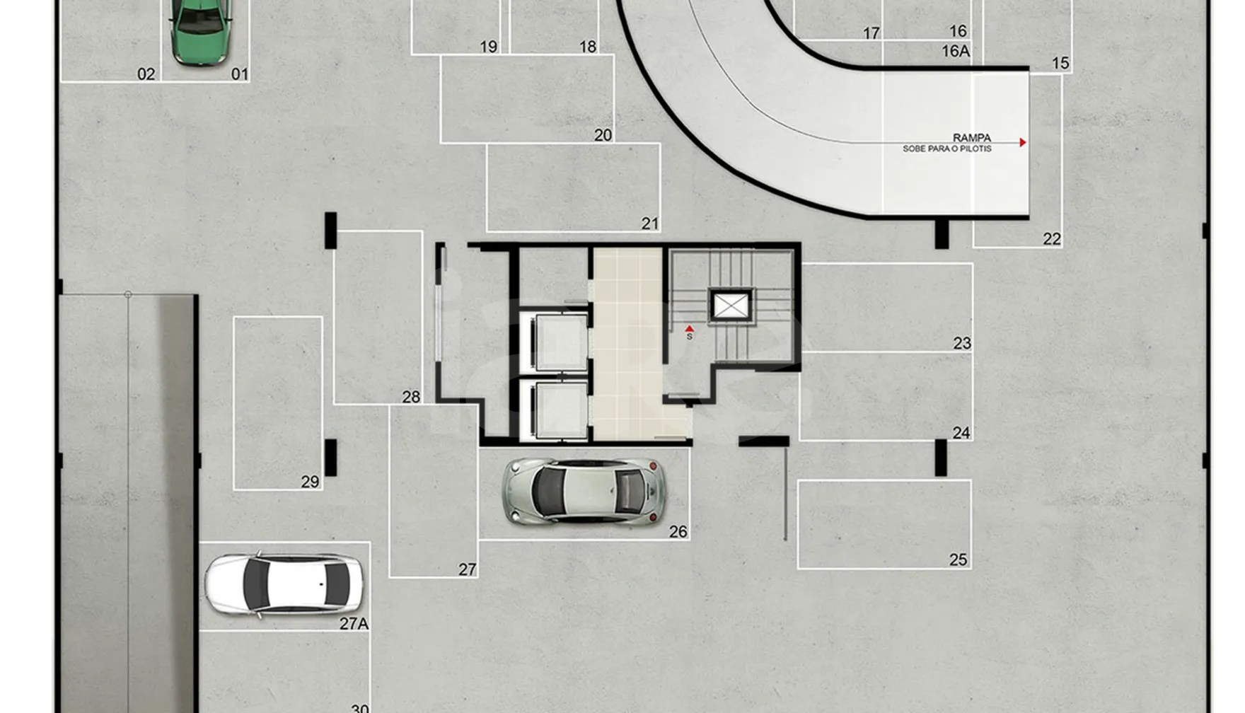 Planta — Pavimento garagem