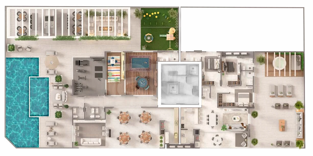 Planta — Pavimento lazer