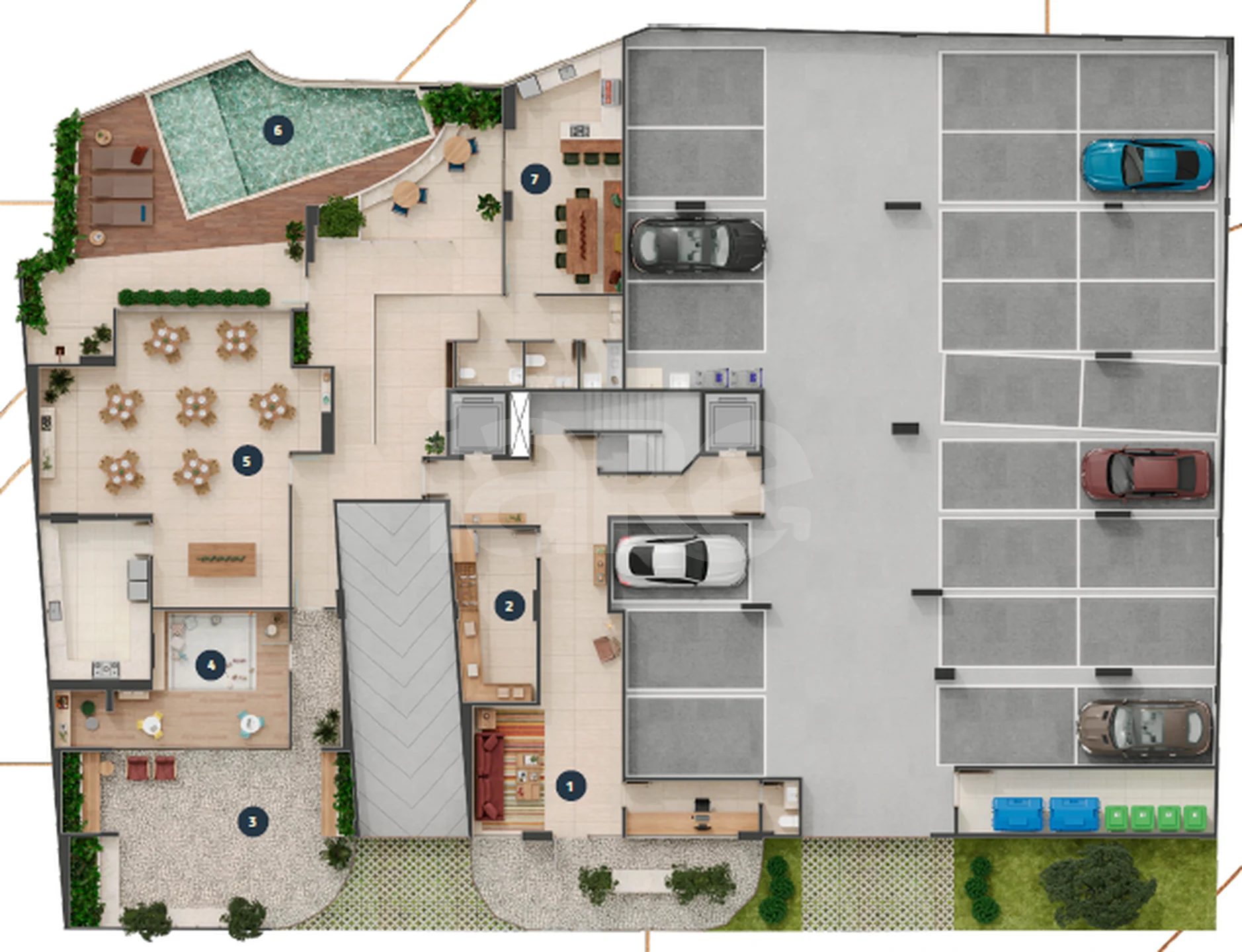 Planta — Pavimento lazer