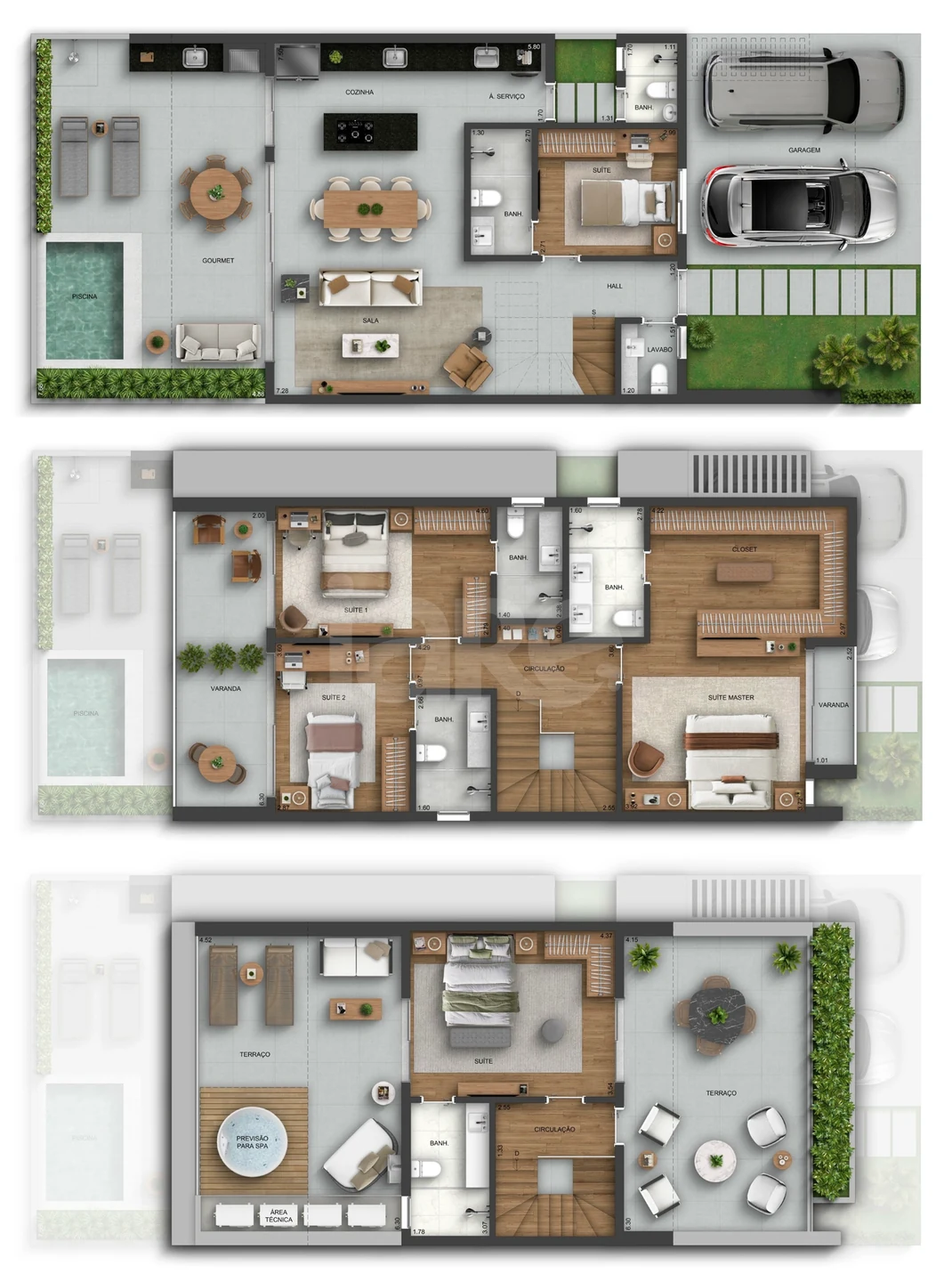Planta — Casa em Condomínio 349,6 m²
