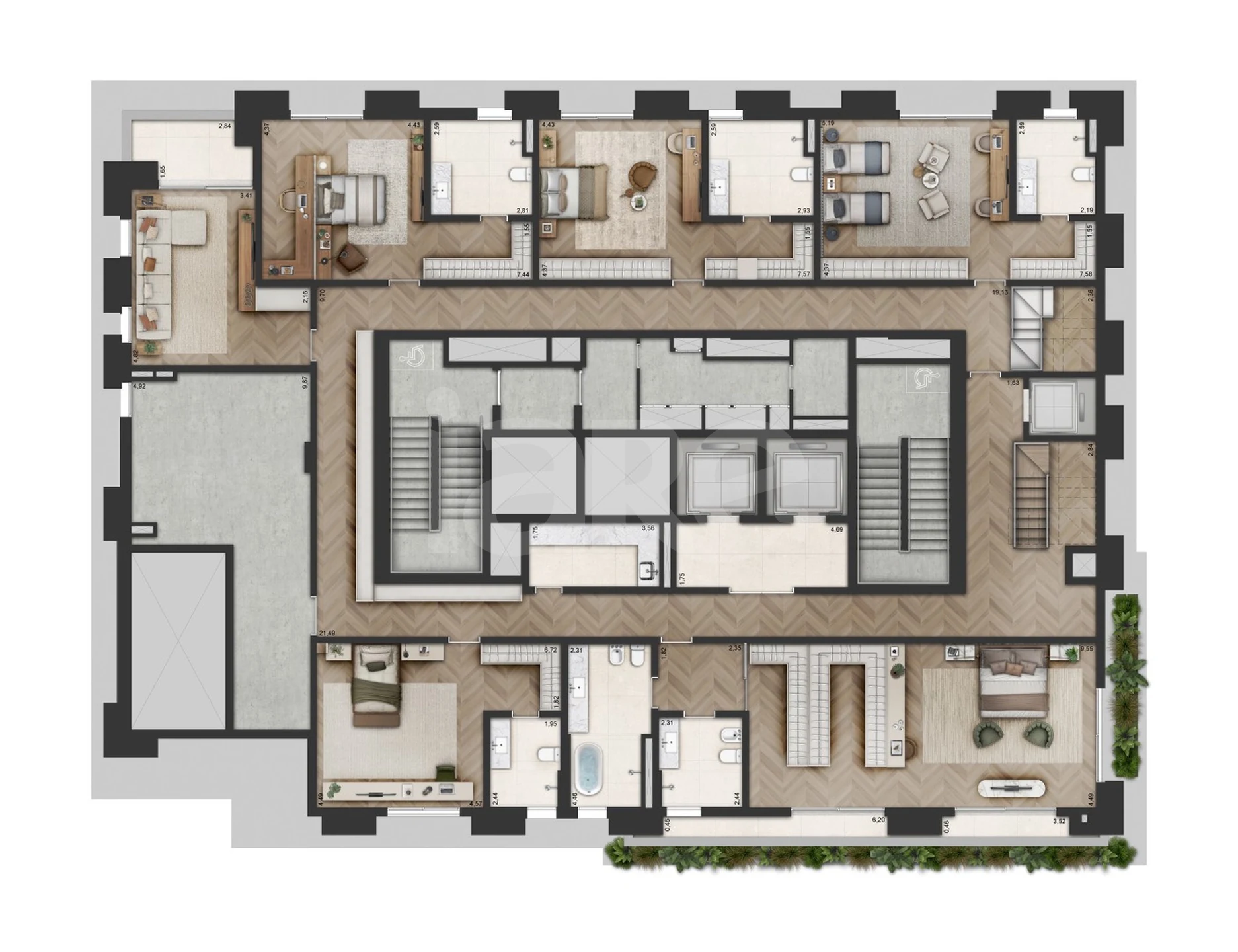 Planta — Cobertura Duplex 894,5 m²