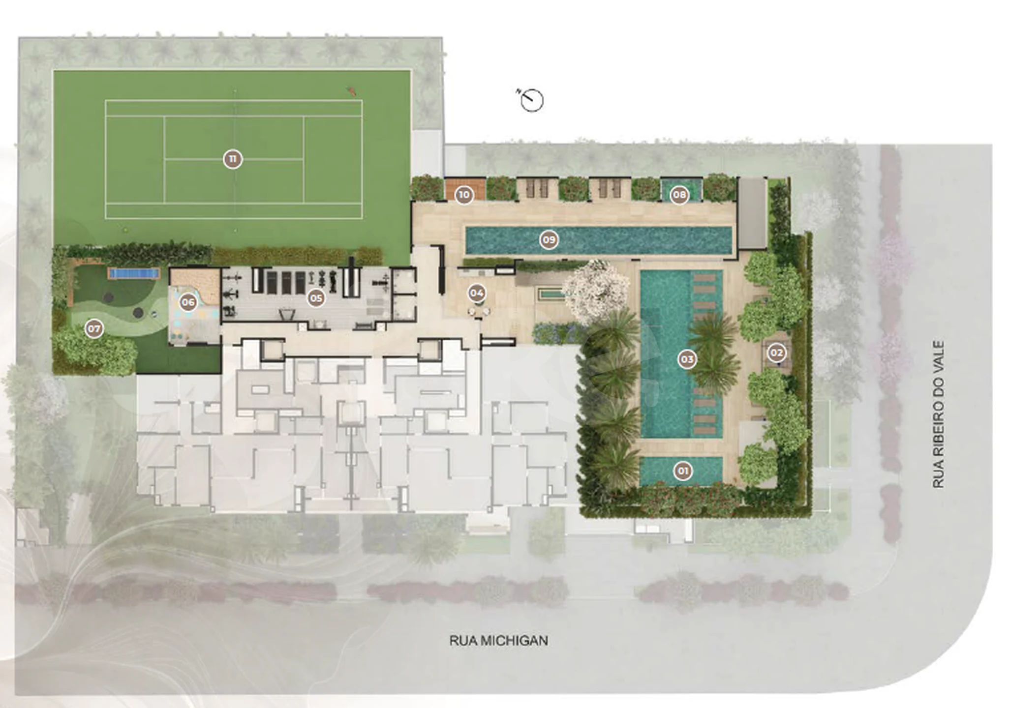 Planta — Pavimento lazer