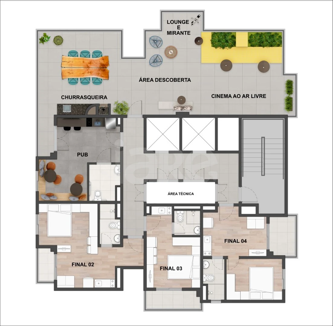 Planta — Pavimento 13