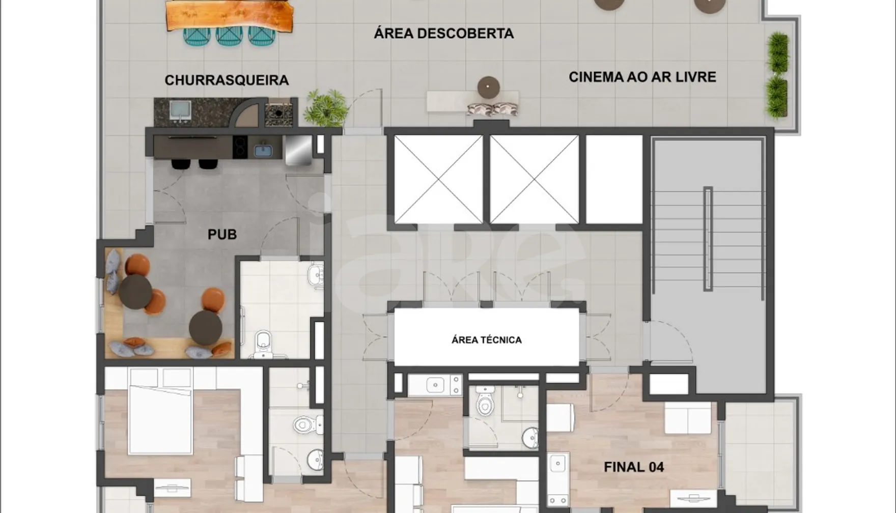 Planta — Pavimento 13
