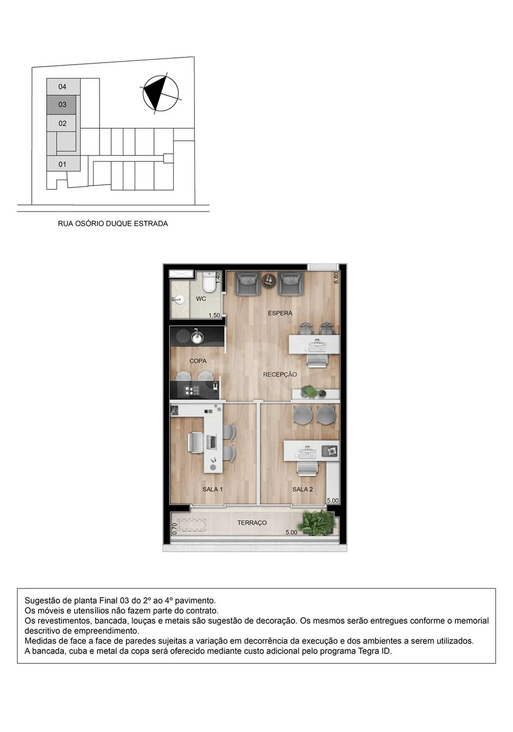 Planta — Sala 43,5 m²