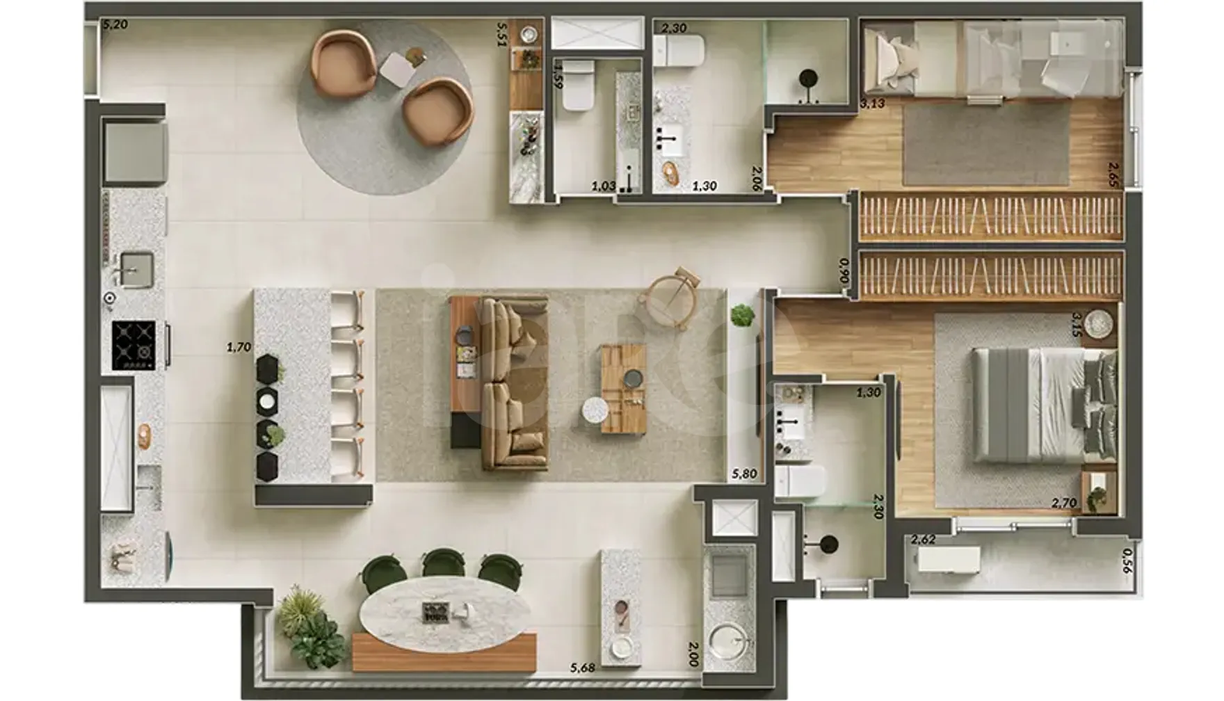 Planta — Garden 103,62 m²