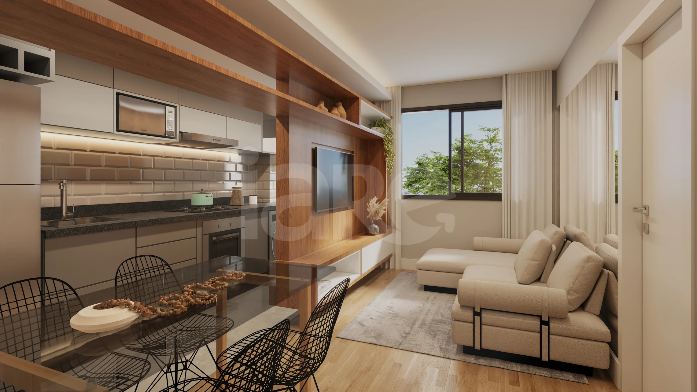 Encanto Clube Residencial - Apartamento com 31,36 m², em Vila Nova — foto 2