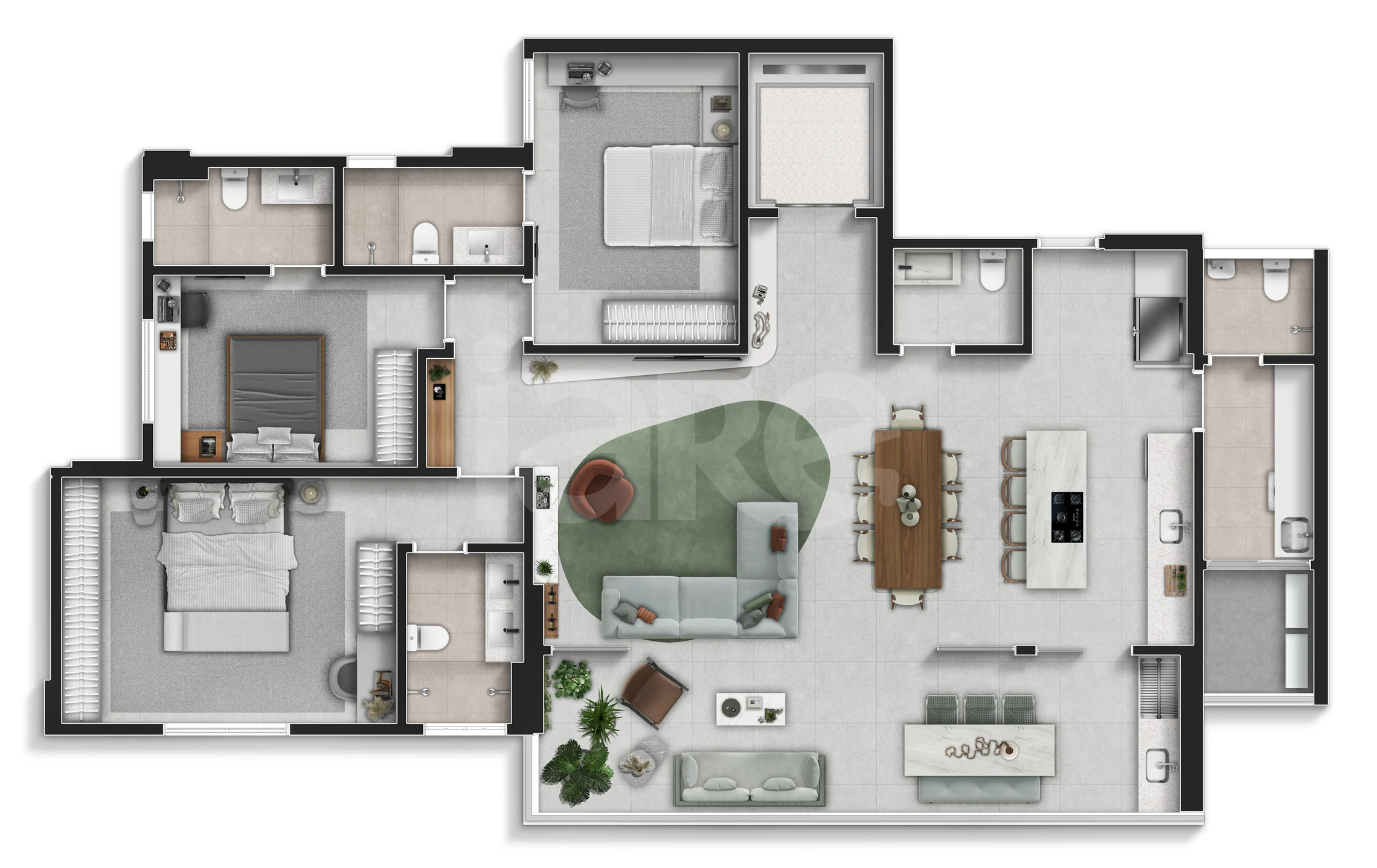 Planta — Apartamento 164,75 m²