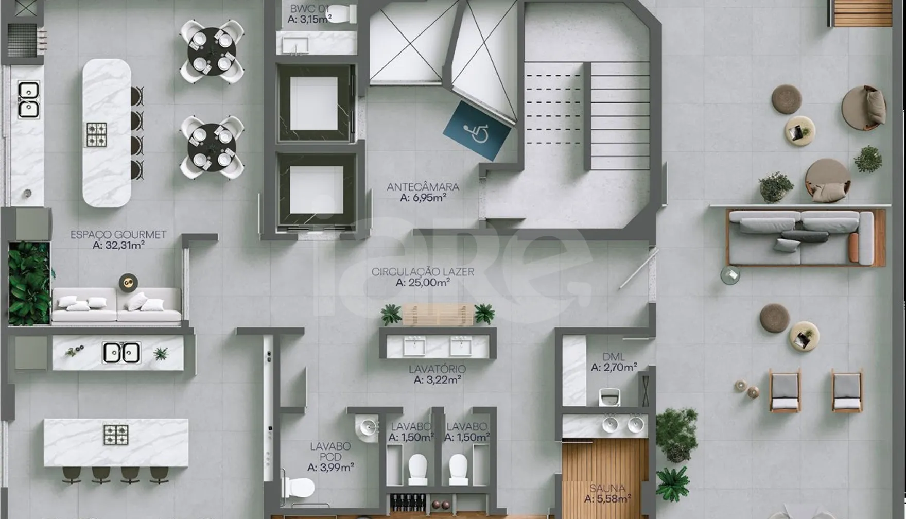 Planta — Pavimento lazer