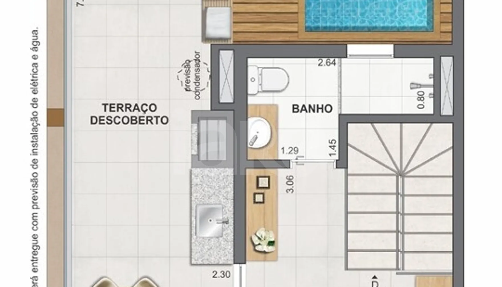 Planta — Cobertura Duplex 82,58 m²