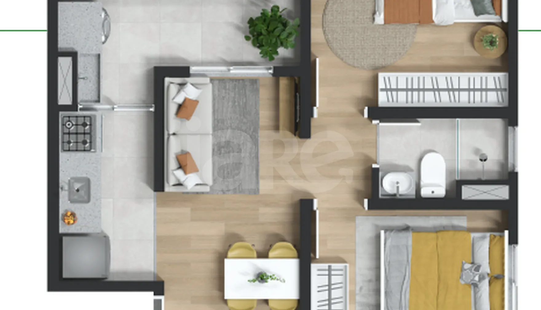 Planta — Apartamento 37,64 m²