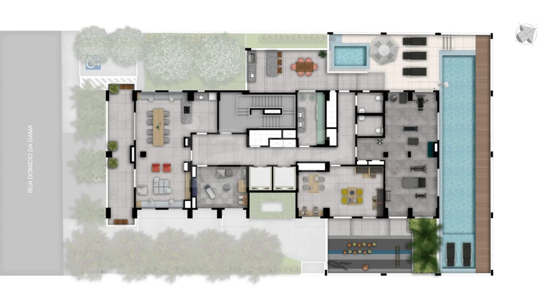 Planta — Pavimento lazer