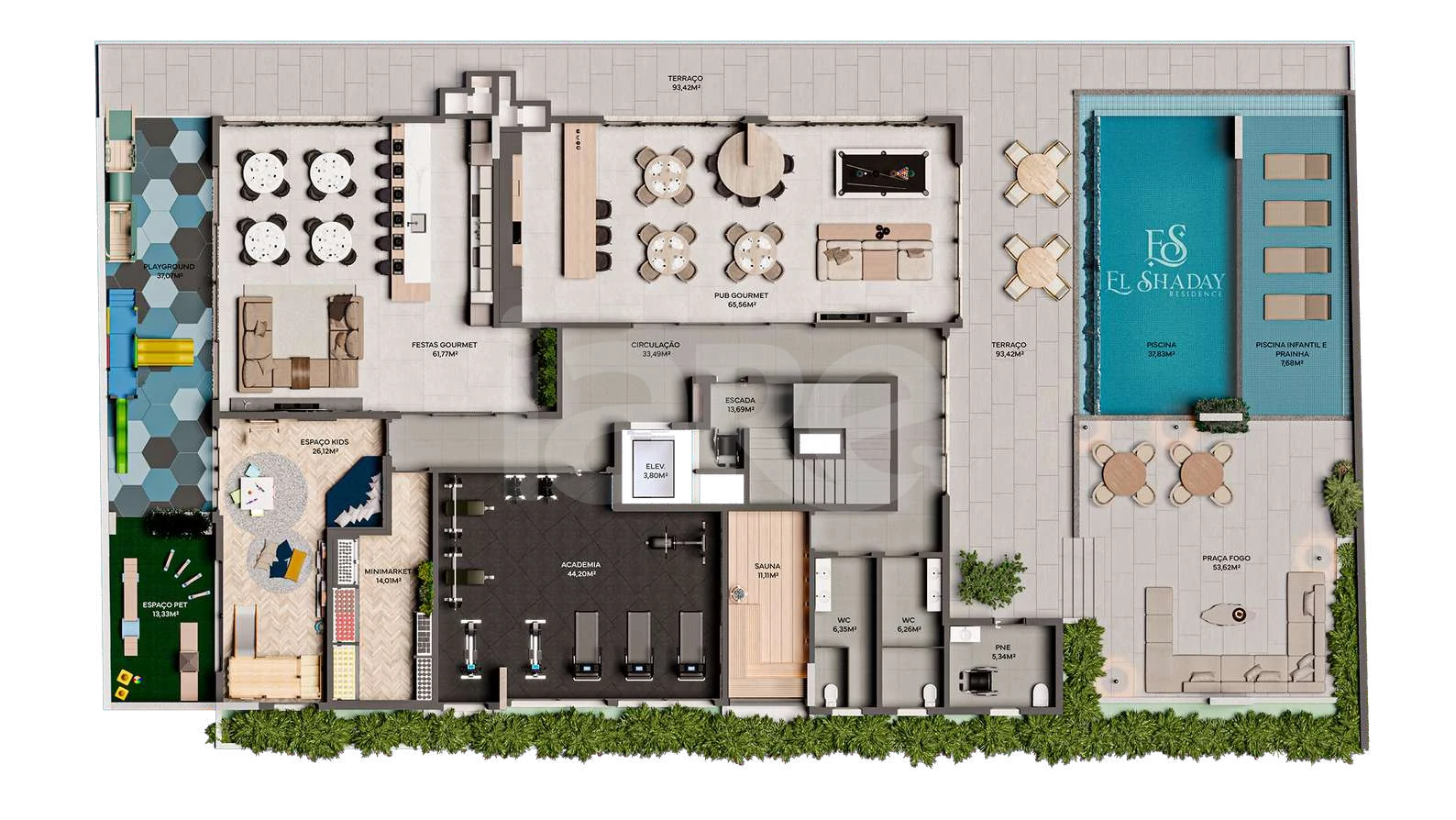 Planta — Pavimento lazer