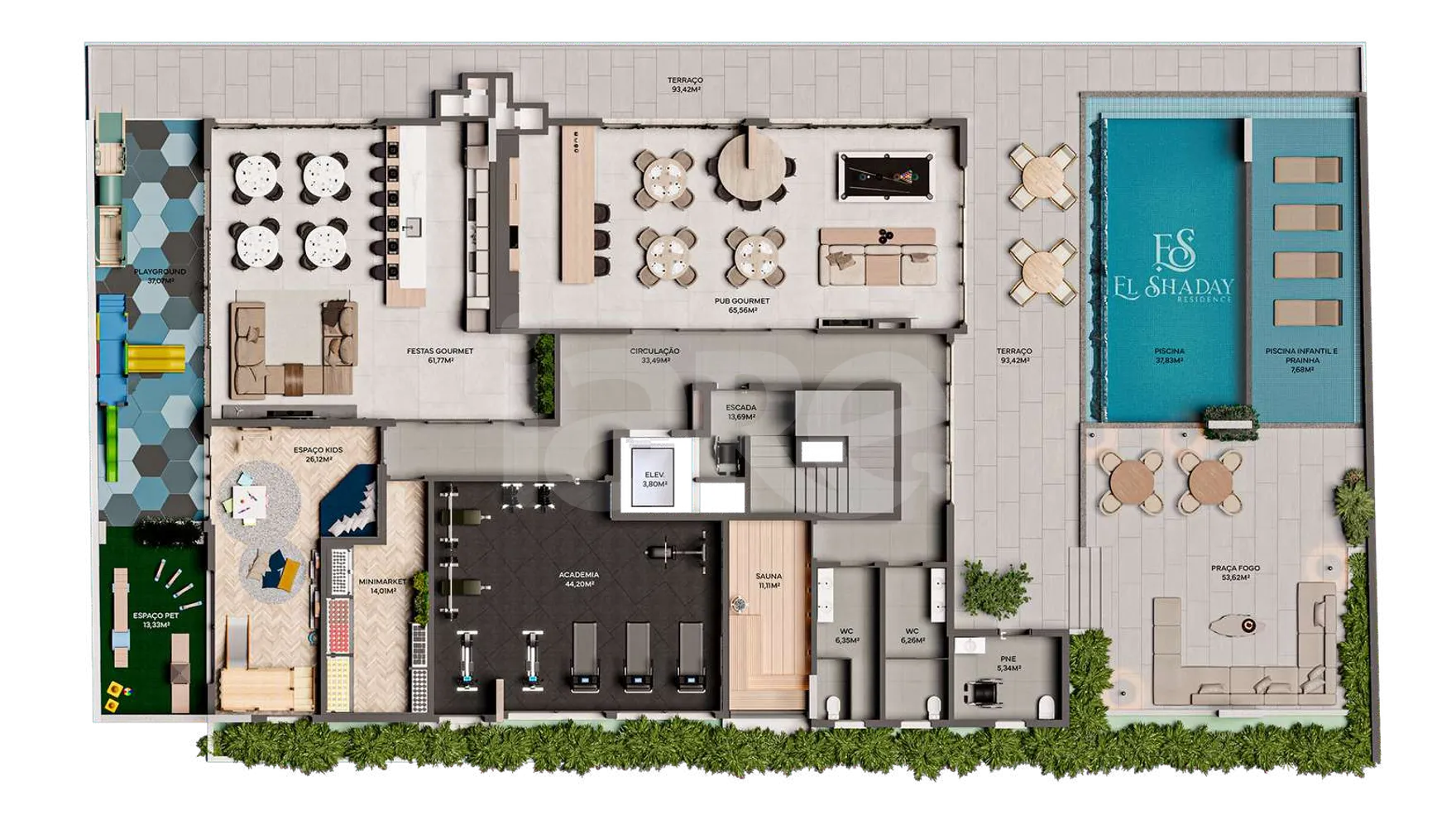 Planta — Pavimento lazer
