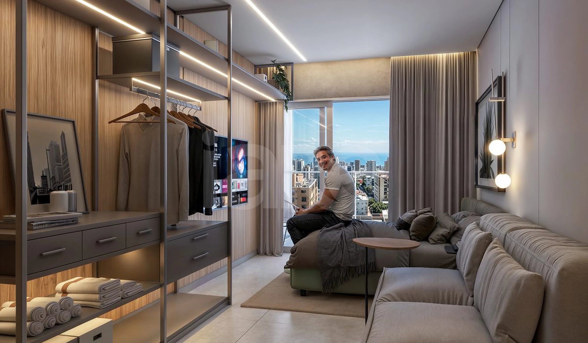 Chateau D’Belli - Apartamento com 45 m², em Cabo Branco — foto 3