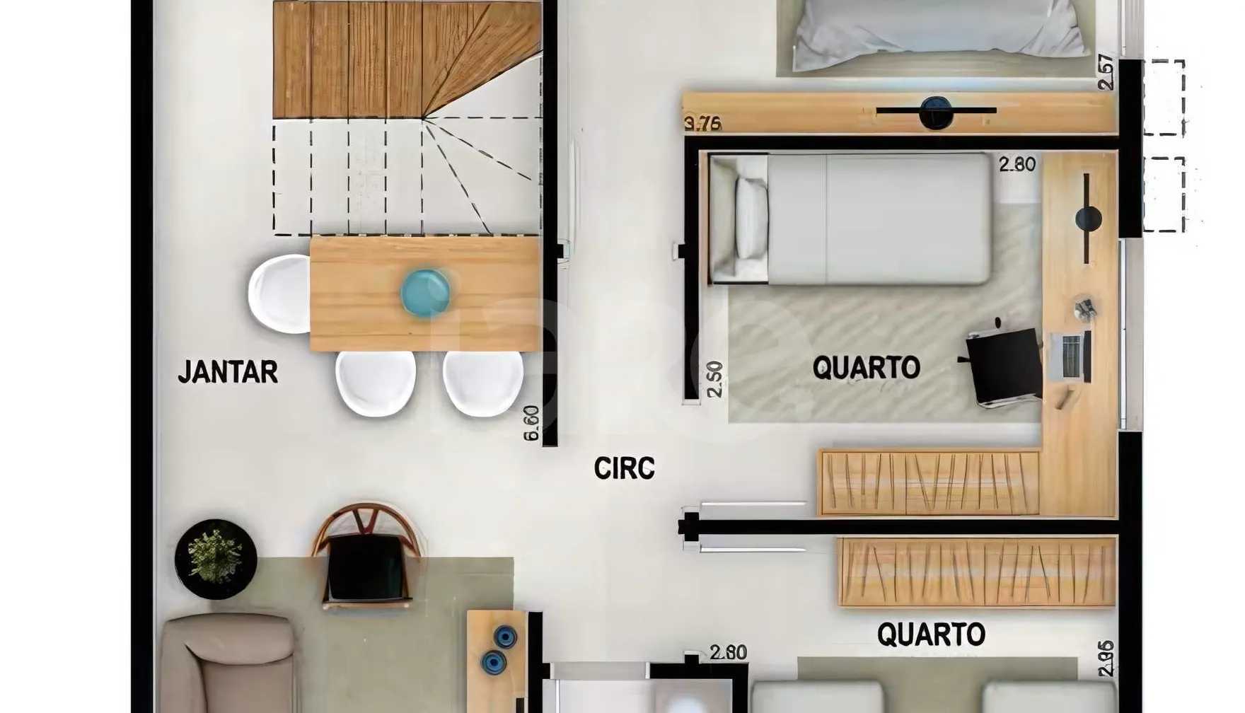 Planta — Cobertura Duplex 150,52 m²