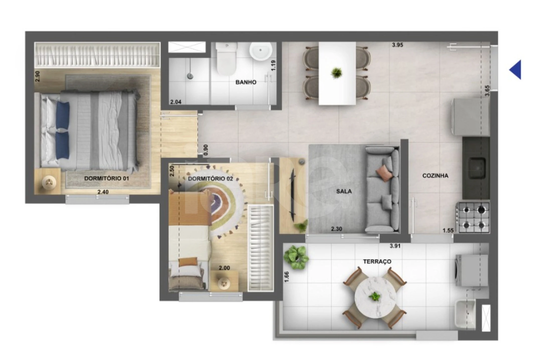 Planta — Garden 49 m²