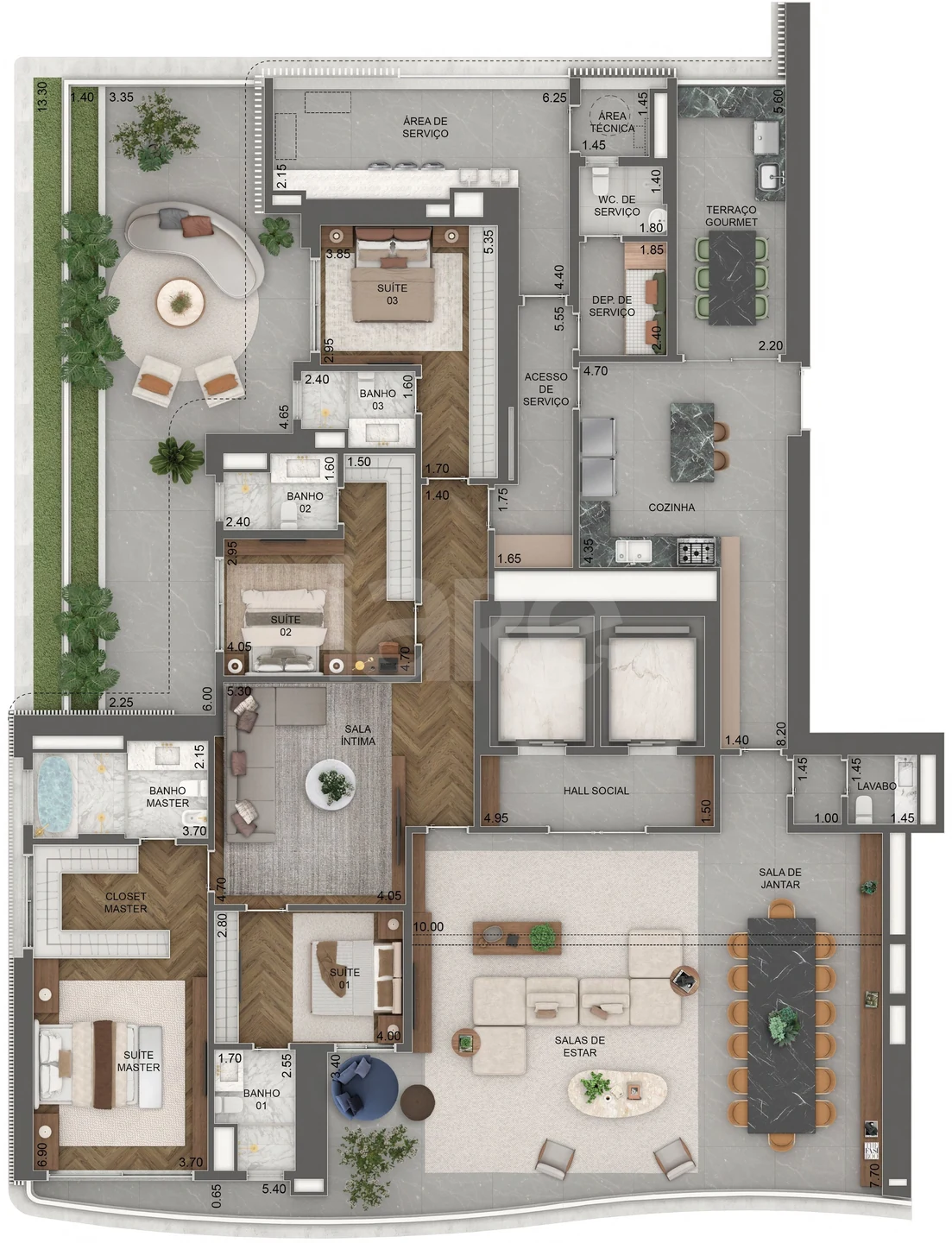 Planta — Garden 404,5 m²