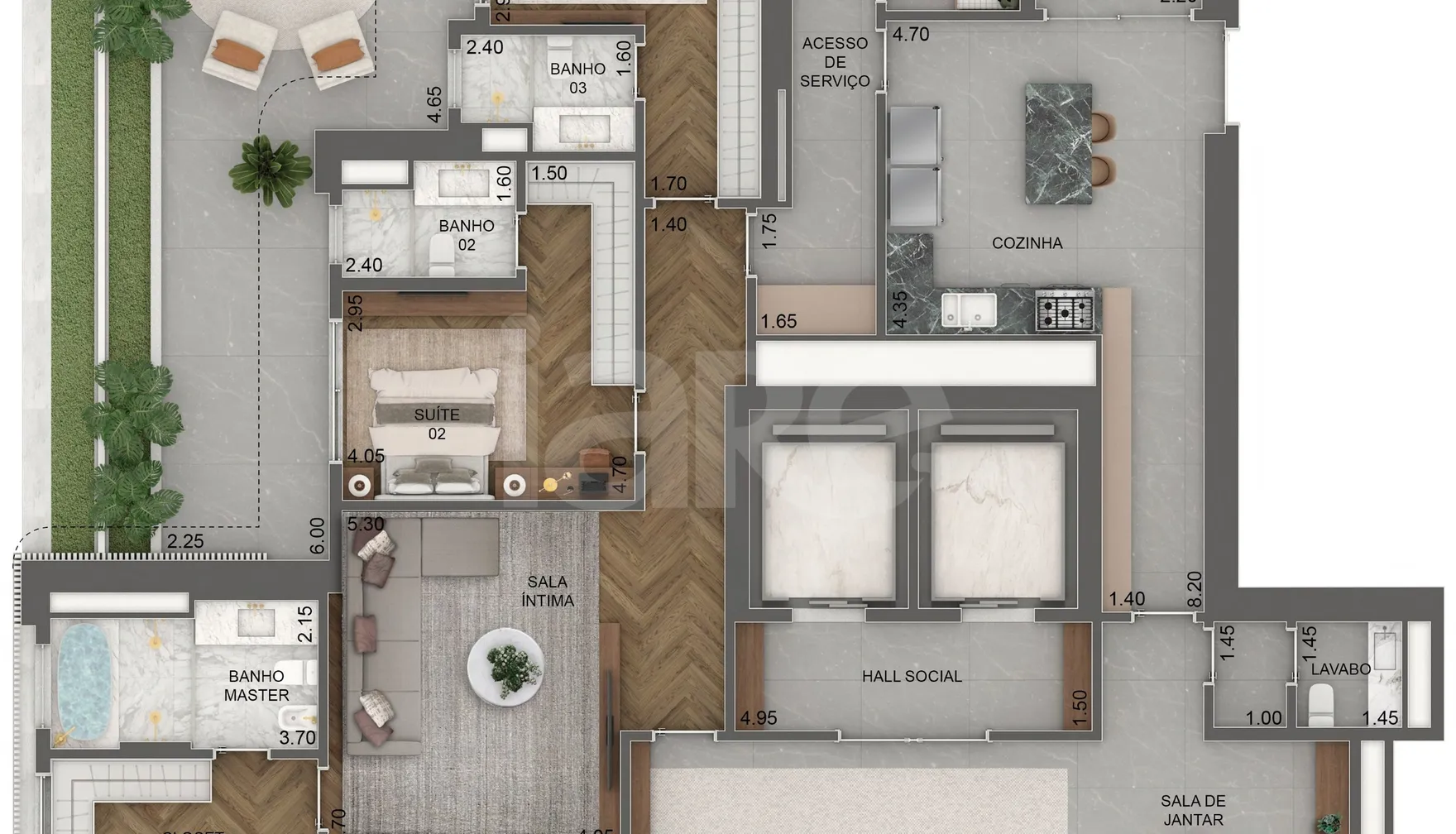 Planta — Garden 404,5 m²