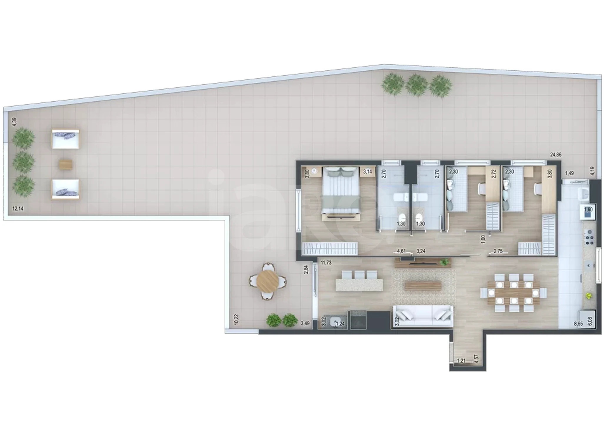 Planta — Garden 216,66 m²