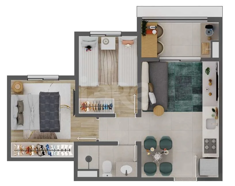 Planta — Apartamento 40,25 m²