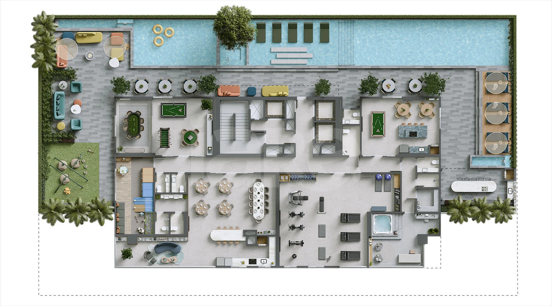 Planta — Pavimento lazer