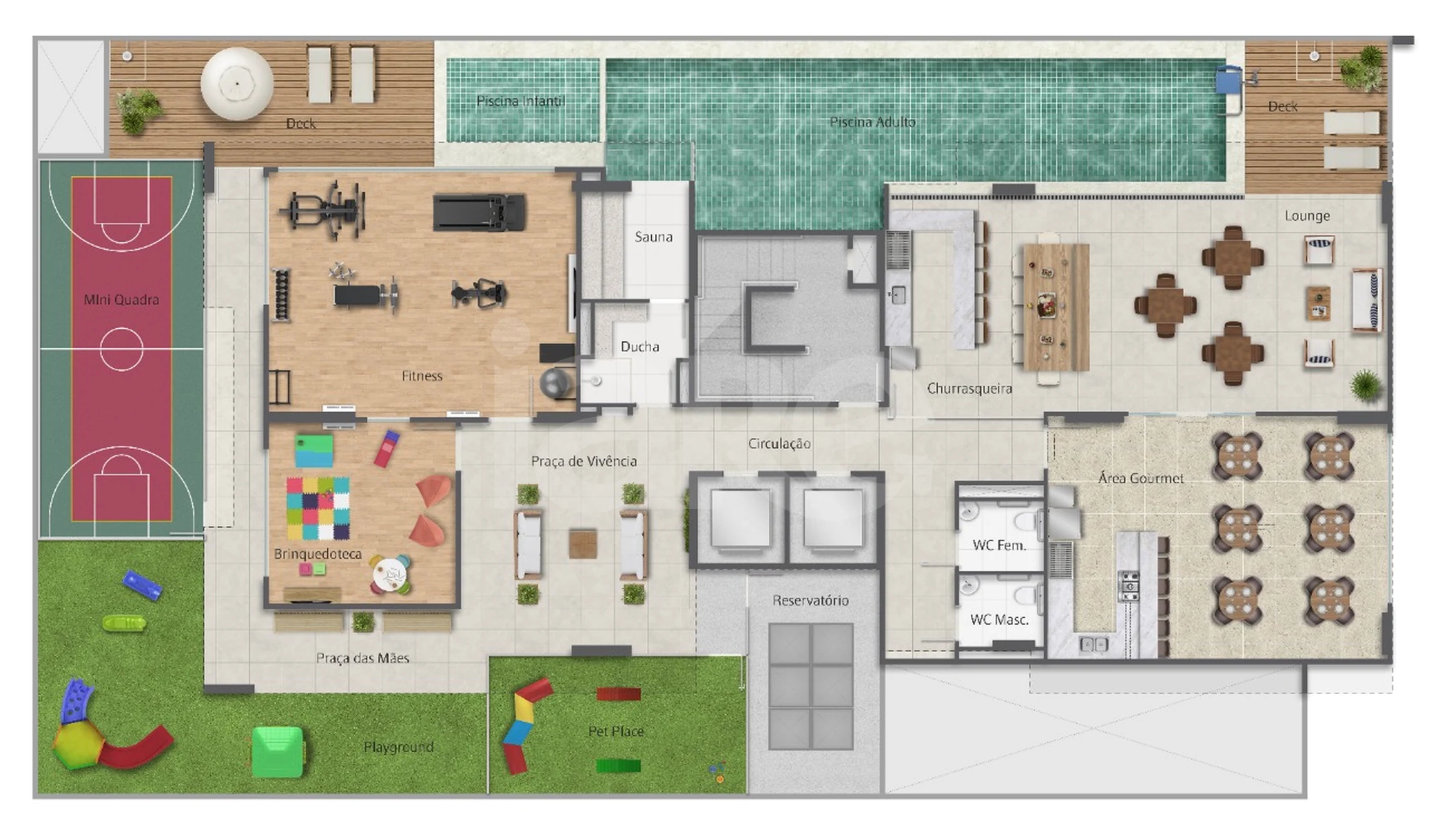 Planta — Pavimento lazer