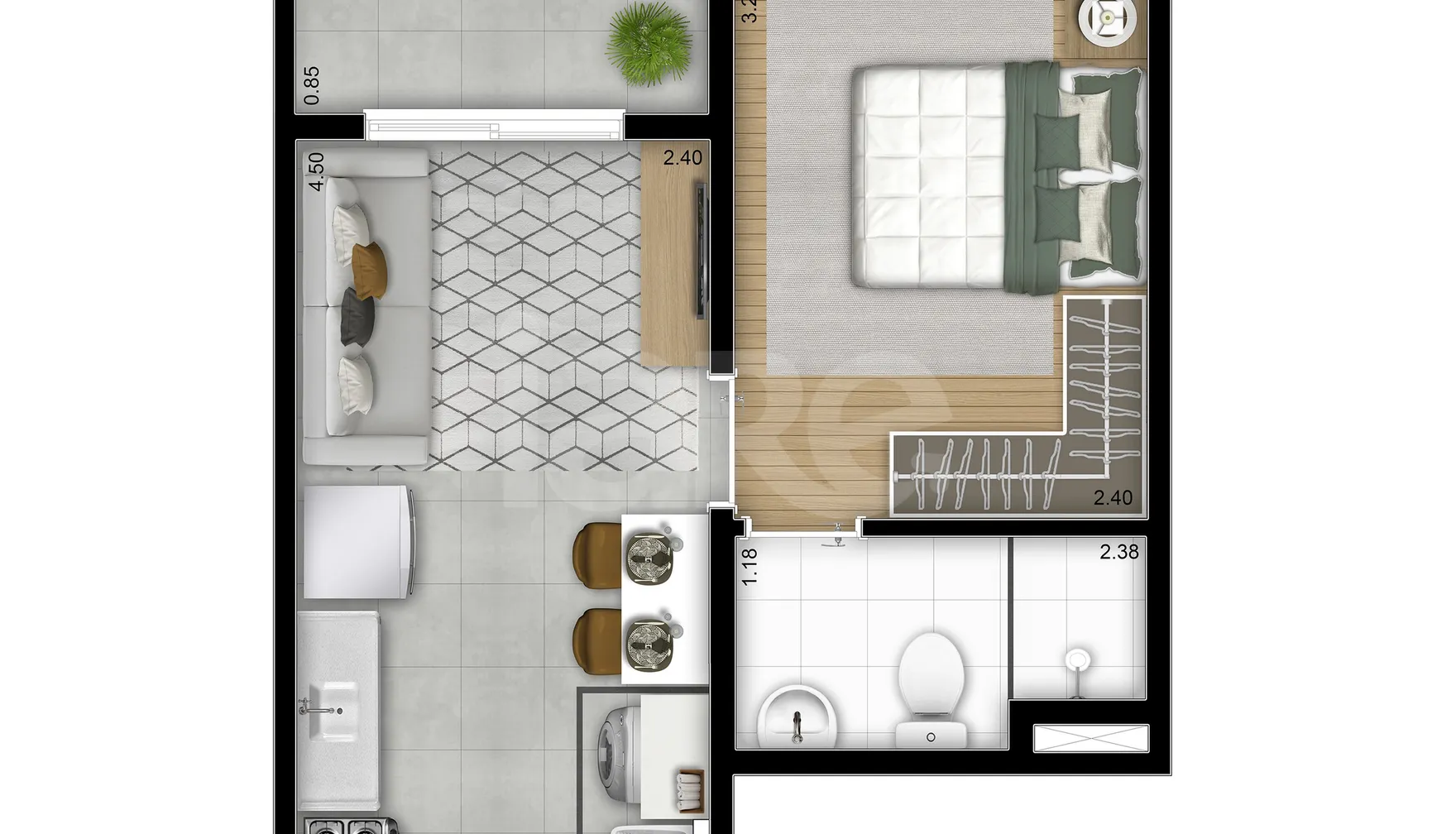 Planta — Garden 29,34 m²